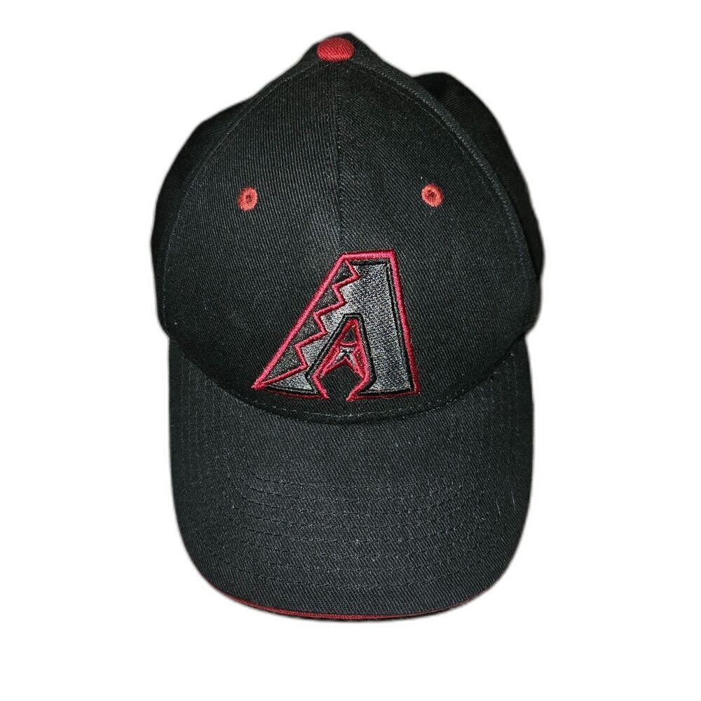 New Era Arizona Diamondbacks Black Strapback Hat MLB EUC